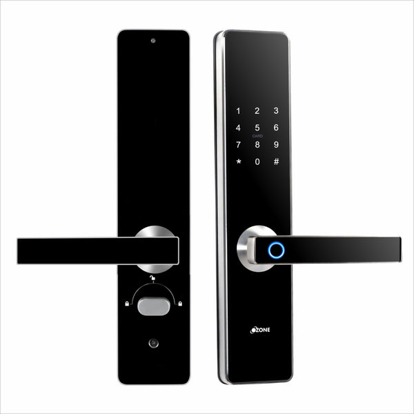Ozone OZ-FDL-01 Life Std, Smart Door Locks, Access - Fingerprint, Mobile App, RFID Card, Black, 24 Months Warranty