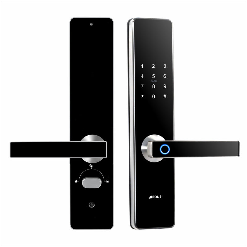 Ozone OZ-FDL-01 Life Std, Smart Door Locks, Access - Fingerprint, Mobile App, RFID Card, Black, 24 Months Warranty