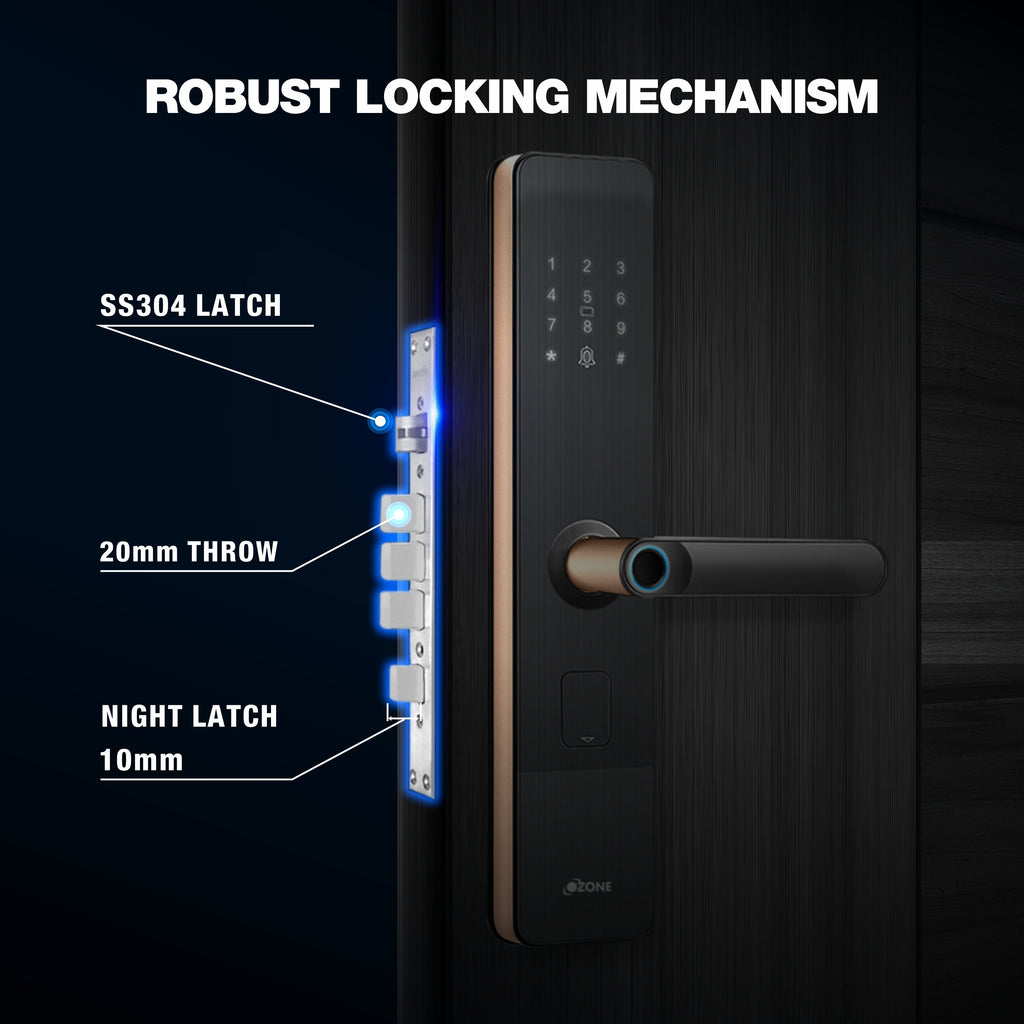 Ozone Morphy NXT Rose Gold Bluetooth Smart Lock With OzoLife Wi-Fi Bridge/Gateway - Ozone Group