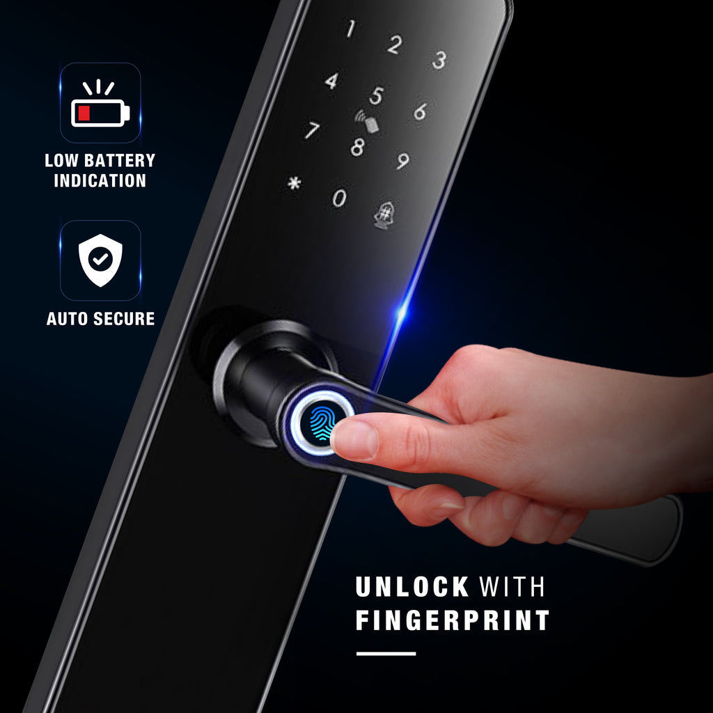 Ozone Morphy Eco Bluetooth Smart Door Lock with 4-way access | Door Thickness: 35-80 mm