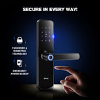 Ozone Morphy Eco Wi-Fi Smart Door Lock with 4-way access | Door Thickness: 35-80 mm