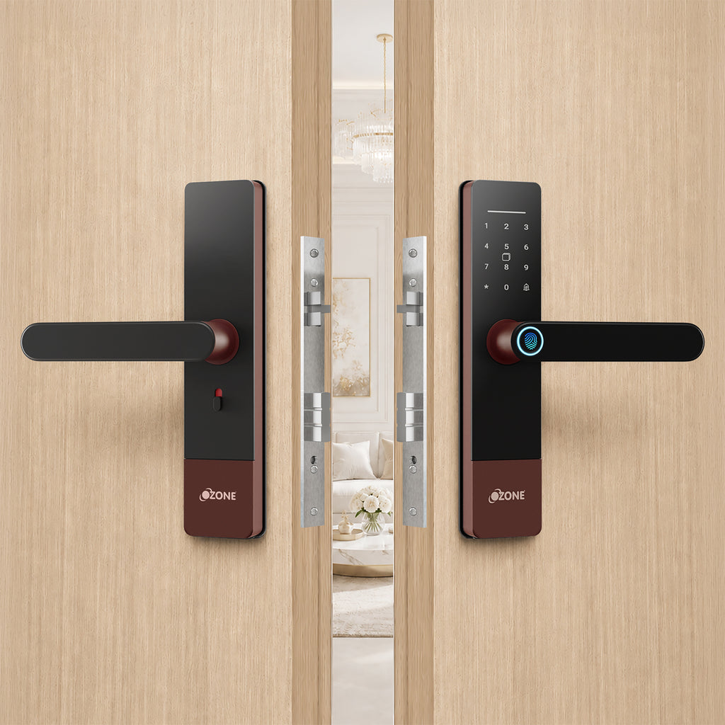 Ozone Morphy Life Lite 6 Wi-Fi Smart Door Lock with 4-way access | Door Thickness: 30-50 mm (Antique Copper)