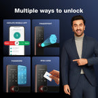 Ozone Morphy Life Lite 6 Wi-Fi Smart Door Lock with 4-way access | Door Thickness: 30-50 mm (Antique Copper)