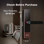 Ozone Morphy Life Lite 6 Wi-Fi Smart Door Lock with 4-way access | Door Thickness: 30-50 mm (Antique Copper)