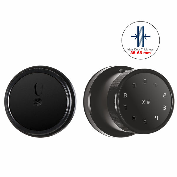 Ozone OZ-FDL-11-Life Smart Lock with 5-way Access | Google Assistant & Alexa Enabled | Ideal Door Thickness: 35-65 mm (Black, Bronze, and Gold)