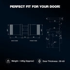 Ozone Oracle Bluetooth Smart Door Lock with 4-way access | Door Thickness: 35-65 mm (Black)