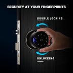 Ozone Oracle Bluetooth Smart Door Lock with 4-way access | Door Thickness: 35-65 mm (Black)