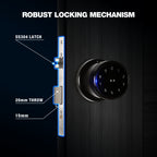 Ozone Oracle Bluetooth Smart Door Lock with 4-way access | Door Thickness: 35-65 mm (Black)