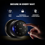 Ozone Oracle Bluetooth Smart Door Lock with 4-way access | Door Thickness: 35-65 mm (Black)