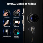 Ozone Oracle Bluetooth Smart Door Lock with Rose Plate with 4-way access | Door Thickness: 35-65 mm - Ozone Group