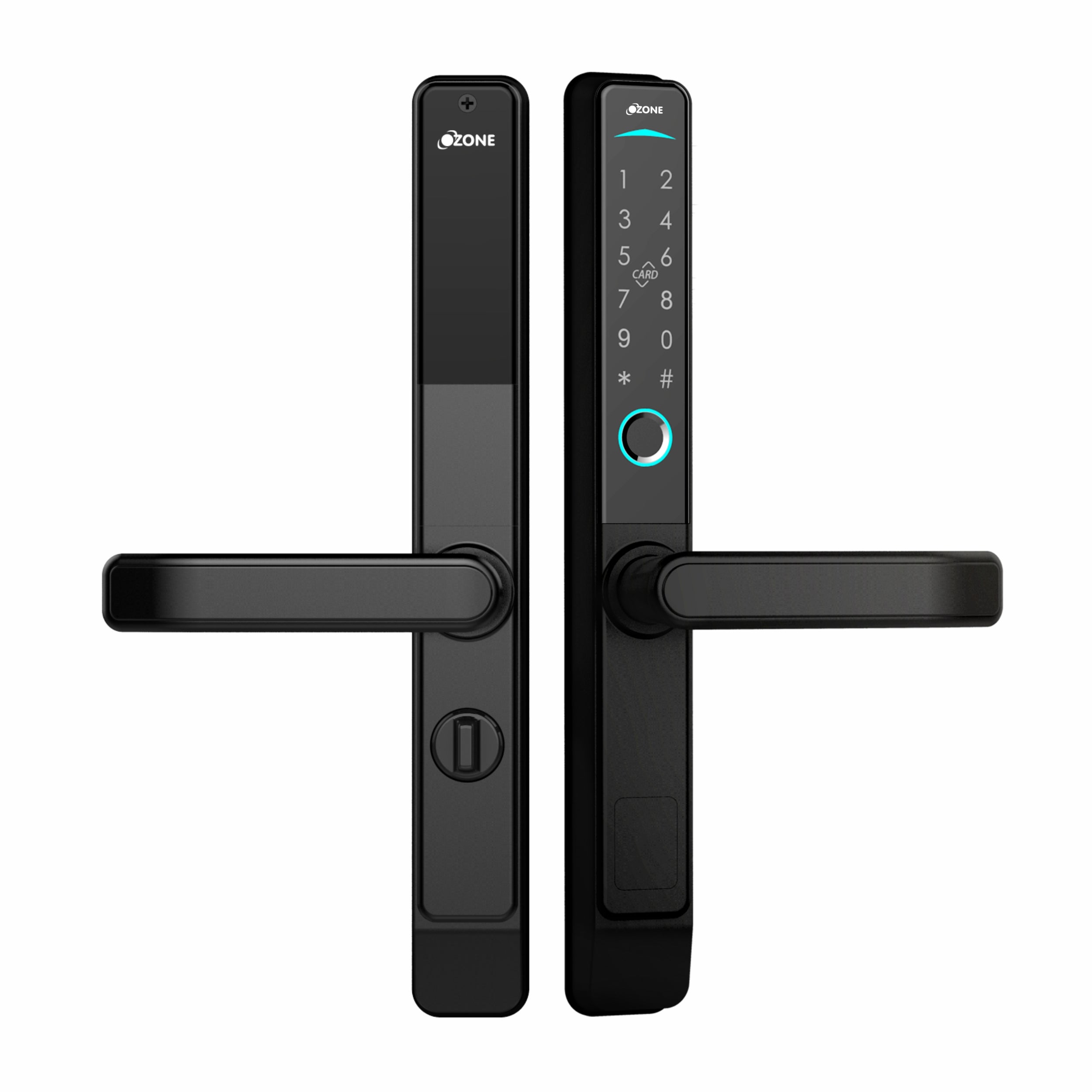 Ozone Narrow Style Wi-Fi Smart Door Lock with 4-way access for Sliding Doors | Door Thickness: 35-80 mm - Ozone Group