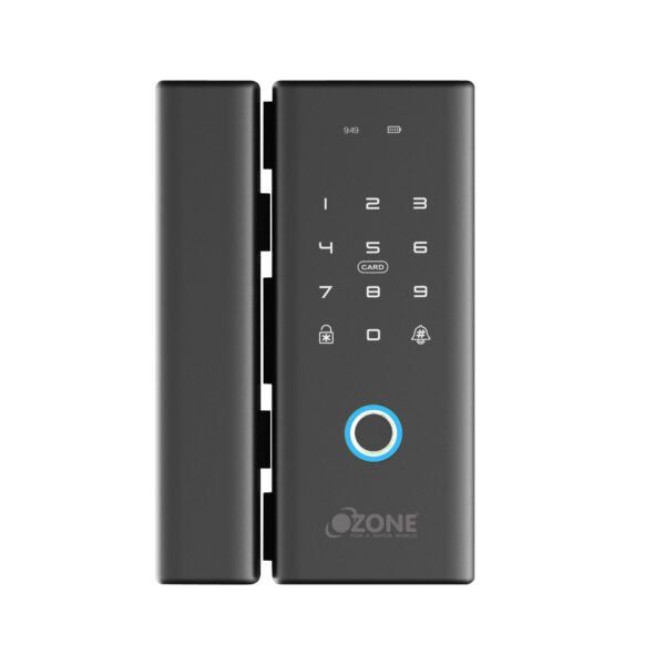 Ozone Wi-Fi Glass Door Lock with 3-way access | Door Thickness: 10-12 mm (Glass-to-Glass) - Ozone Group