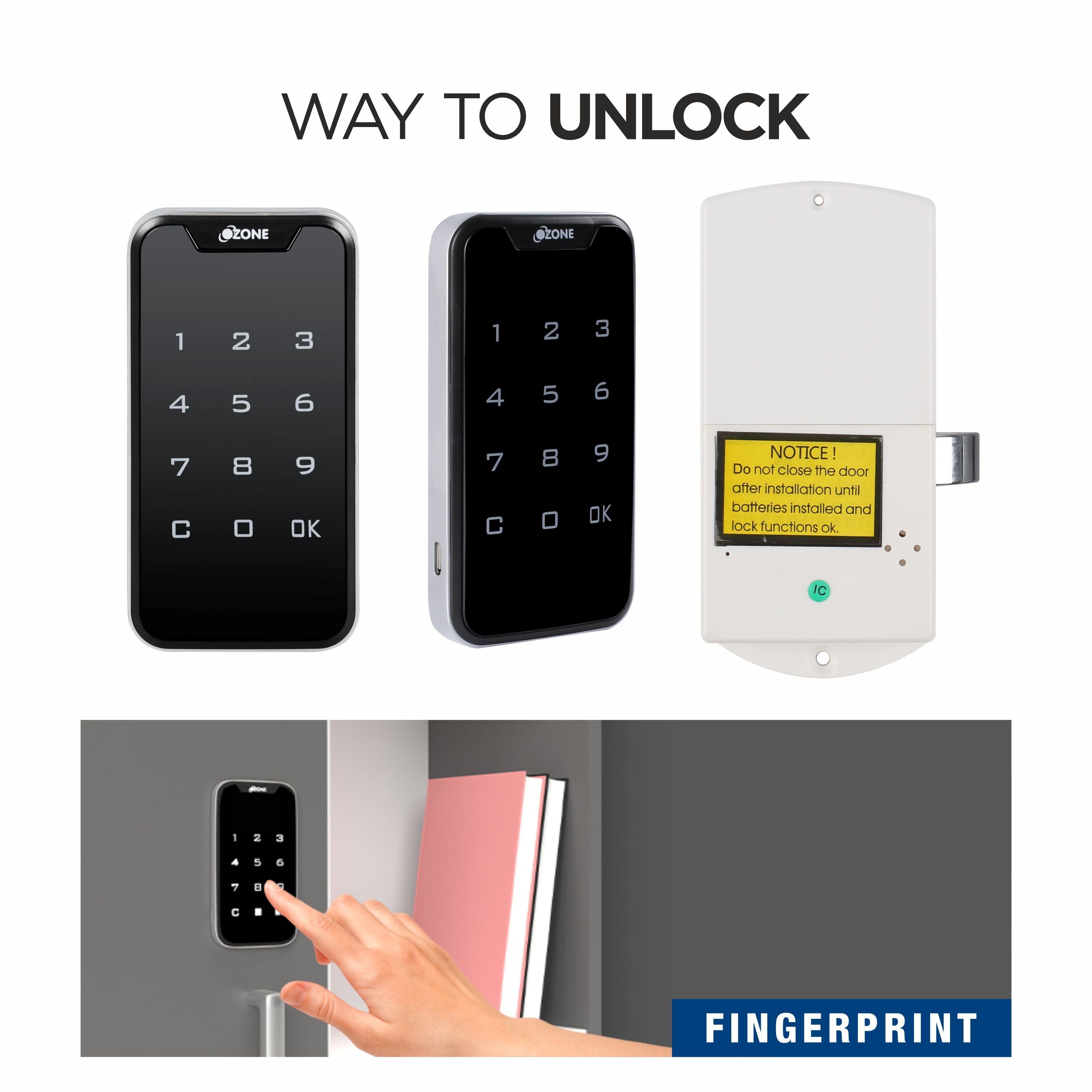 Ozone 201 Life Smart Furniture Lock with Password Access | For Wooden/Metal Cabinets & Wardrobes - Ozone Group