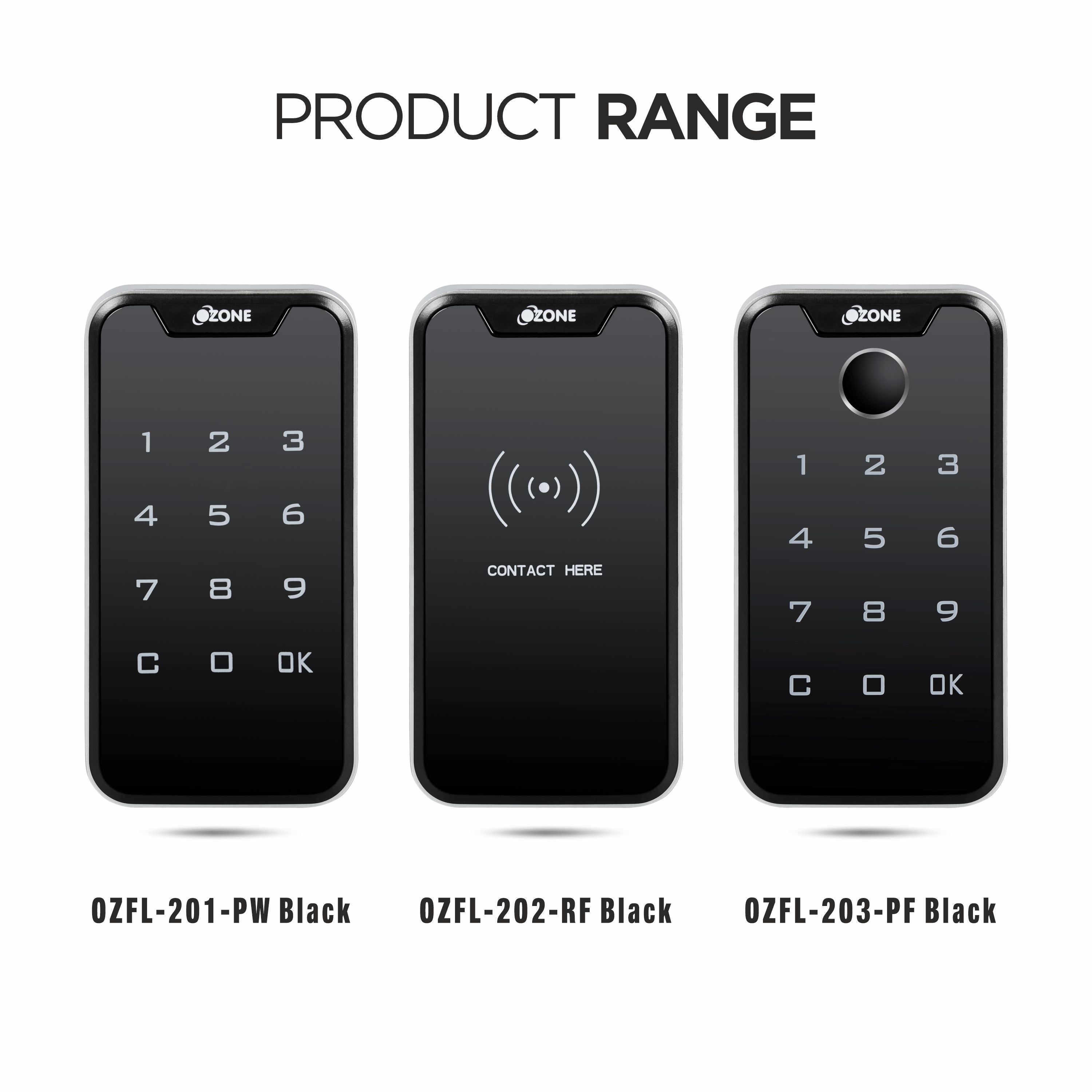 Ozone Smart Furniture Lock with RFID Access | For Wooden/Metal Cabinets & Wardrobes - Ozone Group