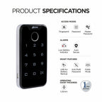 Ozone Smart Furniture Lock with 3-way Access | For Wooden & Metal Cabinets & Drawers - Ozone Group