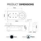 Ozone 301 Horizontal Smart Furniture Lock with Password & Key Access | For Wooden/Metal Cabinets & Wardrobes - Ozone Group