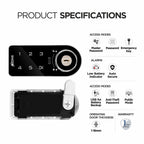 Ozone 301 Horizontal Smart Furniture Lock with Password & Key Access | For Wooden/Metal Cabinets & Wardrobes - Ozone Group