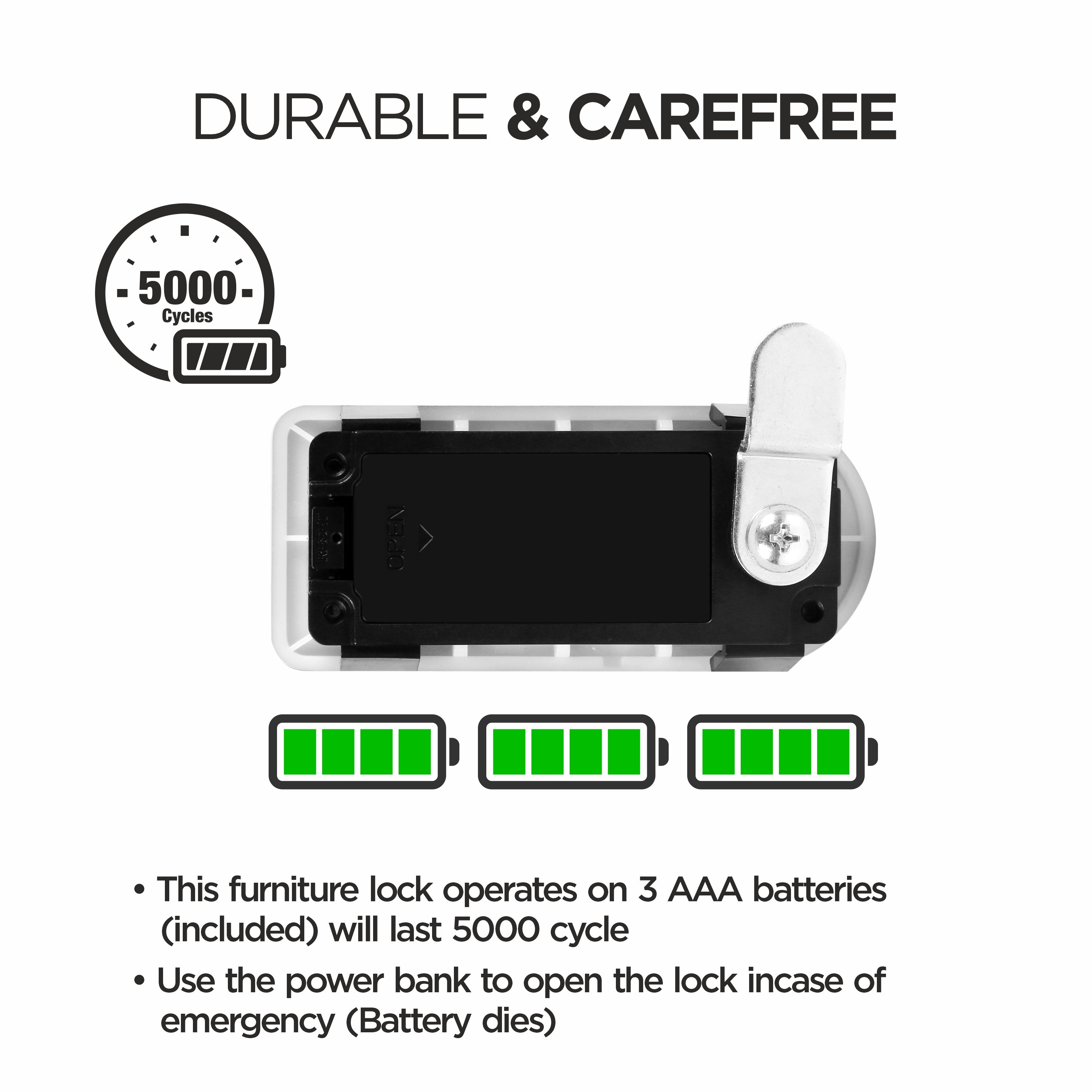 Ozone 301 Horizontal Smart Furniture Lock with Password & Key Access | For Wooden/Metal Cabinets & Wardrobes - Ozone Group