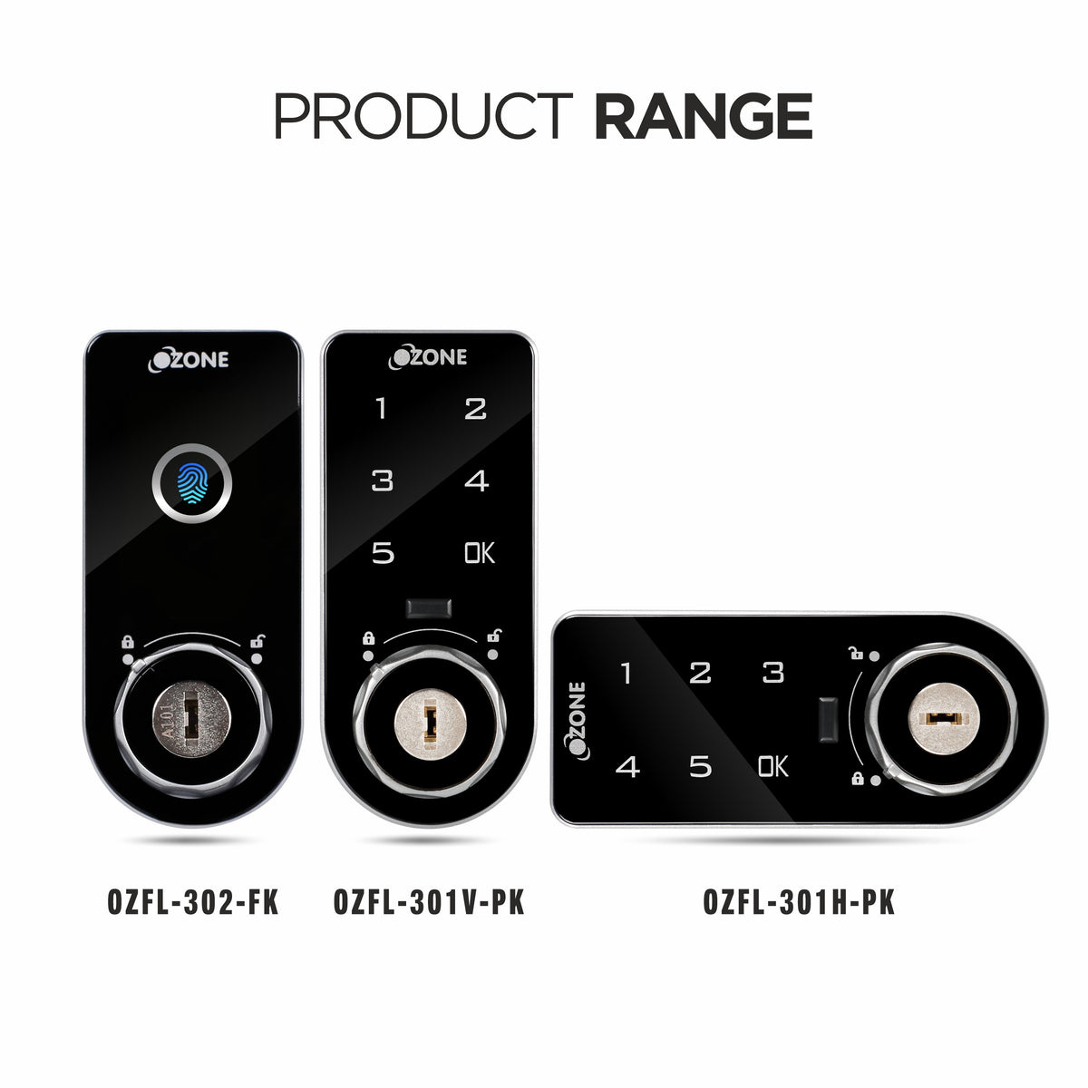 Obf Lock Buy Wardrobe & Fingerprint Drawer Lock - Ozone OZFL 301 PK
