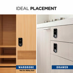 Ozone Smart Furniture Lock with Fingerprint & Key Access | For Wooden/Metal Cabinets & Wardrobes - Ozone Group