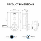 Ozone Smart Furniture Lock with Fingerprint & Key Access | For Wooden/Metal Cabinets & Wardrobes - Ozone Group