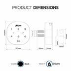 Ozone Smart Furniture Lock with Password Access | For Single/Multiple Metal/Wooden Drawers, Cabinets and Wardrobes - Ozone Group