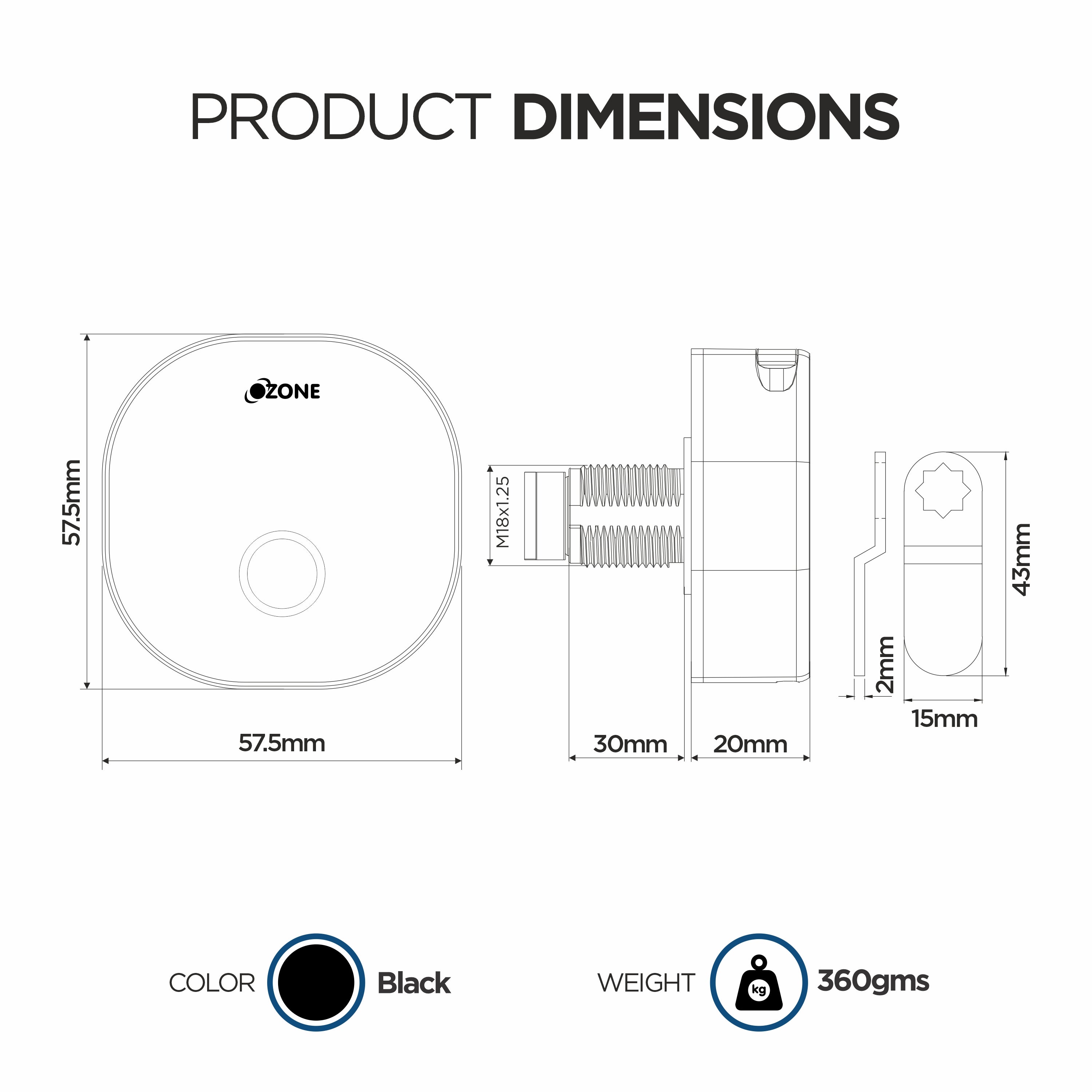 Ozone Smart Furniture Lock with Fingerprint Access for Wooden Cabinets, Wardrobes & Drawers - Ozone Group