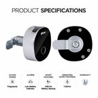 Ozone Smart Furniture Lock with Fingerprint Access for Wooden Cabinets, Wardrobes & Drawers - Ozone Group