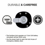 Ozone Smart Furniture Lock with Fingerprint Access for Wooden Cabinets, Wardrobes & Drawers - Ozone Group