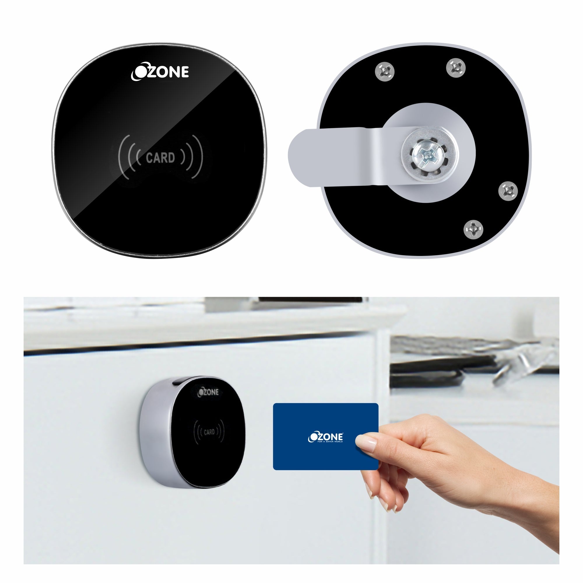 Ozone Smart Furniture Lock with RFID Access | For Single/Multiple Metal/Wooden Drawers, Cabinets and Wardrobes - Ozone Group