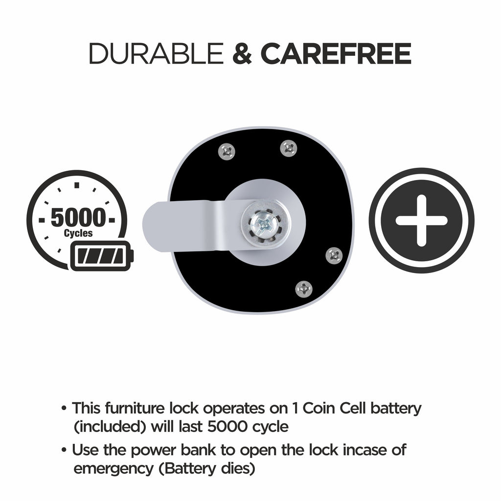 Ozone Smart Furniture Lock with RFID Access | For Single/Multiple Metal/Wooden Drawers, Cabinets and Wardrobes - Ozone Group