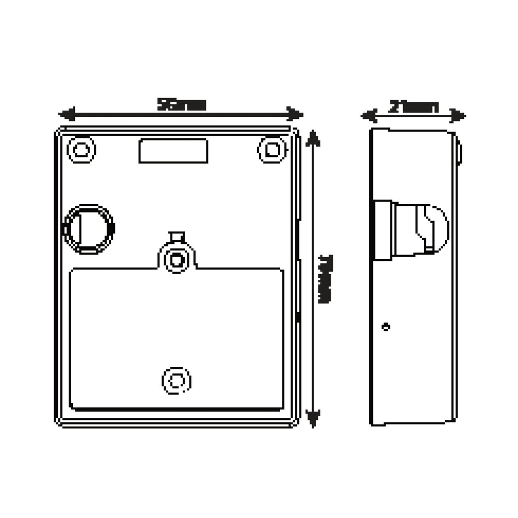 Ozone Invisible Furniture Lock with RFID Card Access | Door Thickness: 5-25 mm (Black) - Ozone Group