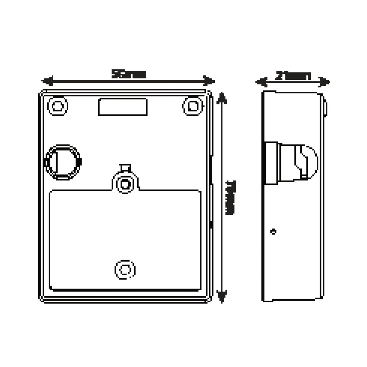 Ozone Invisible Furniture Lock with RFID Card Access | Door Thickness: 5-25 mm (Black) - Ozone Group