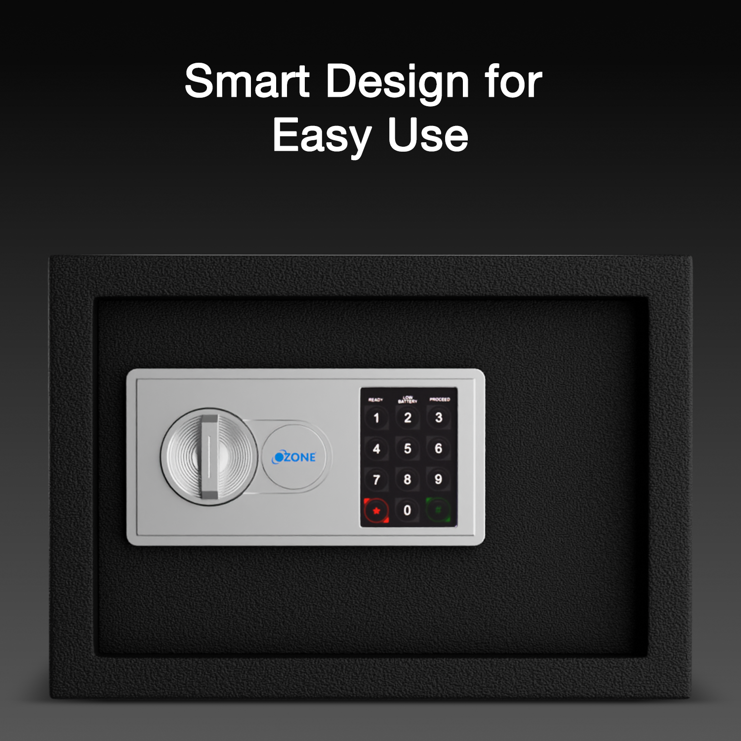 Ozone 7.9 Litres Digital Safe Locker for Home & Office – Digital Lock, 1-Way Unlocking (Password), Size: 200H x 300W x 200D mm, Weight: 5.15kg, 2-Year Warranty - Ozone Group