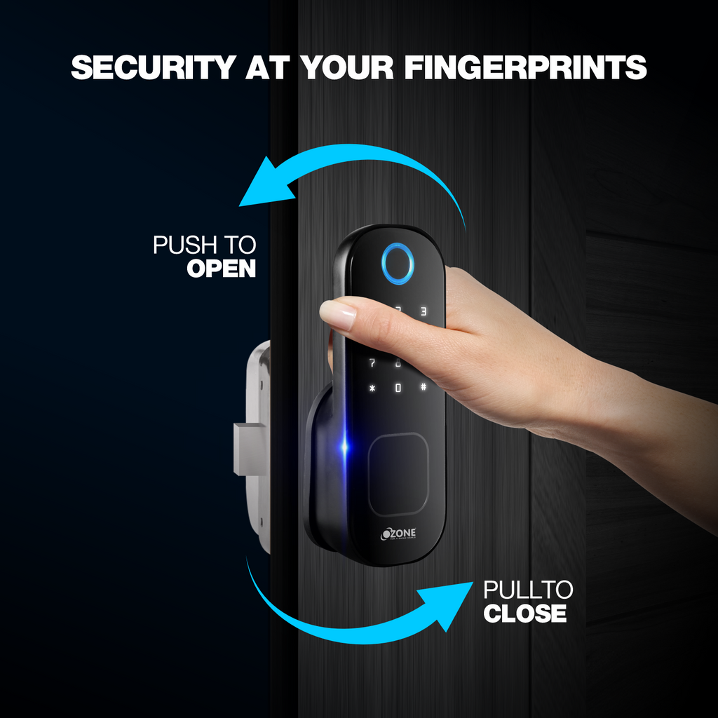 Ozone Cleo Wi-Fi Smart Door Lock with 4-way access | Door Thickness: 20-65 mm - Ozone Group