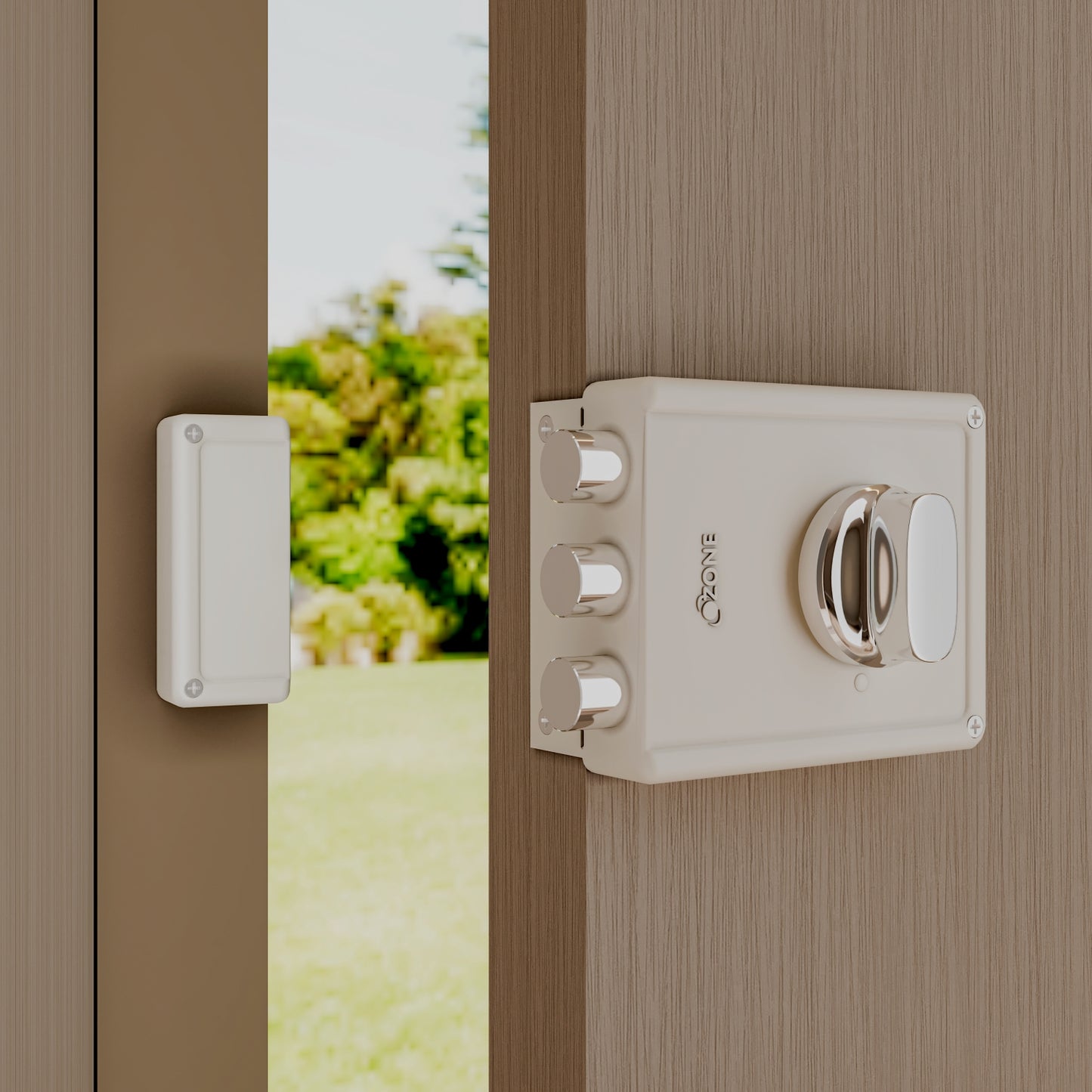 Ozone Surface-Mounted Main Door Rim Lock |5-Year Warranty|30–85 mm Wooden Doors