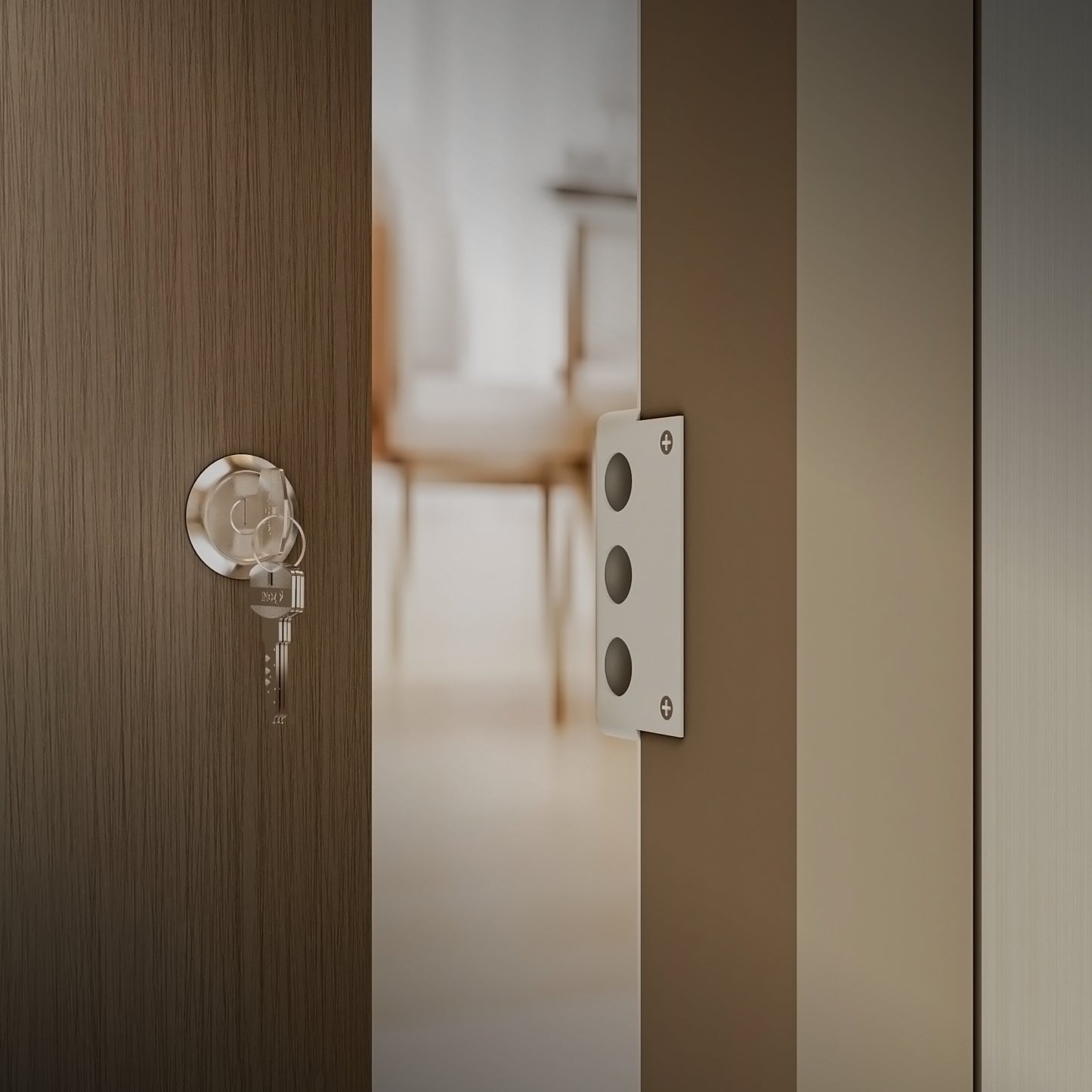 Ozone Surface-Mounted Main Door Rim Lock |5-Year Warranty|30–85 mm Wooden Doors