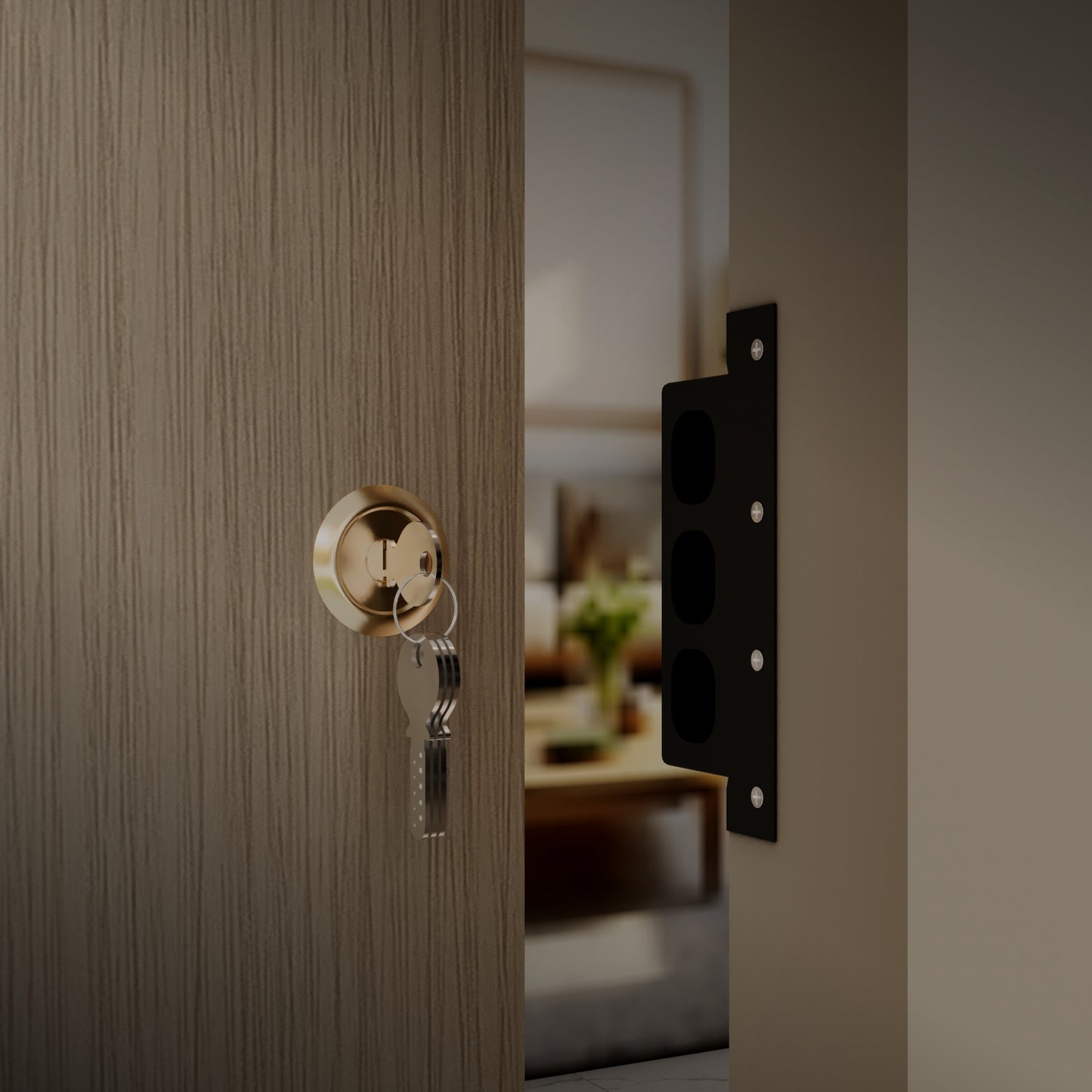 Ozone Dual-Tone Main Door Lock | 14-Pin Dimple Key Cylinder | Door Thickness: 30–85 mm