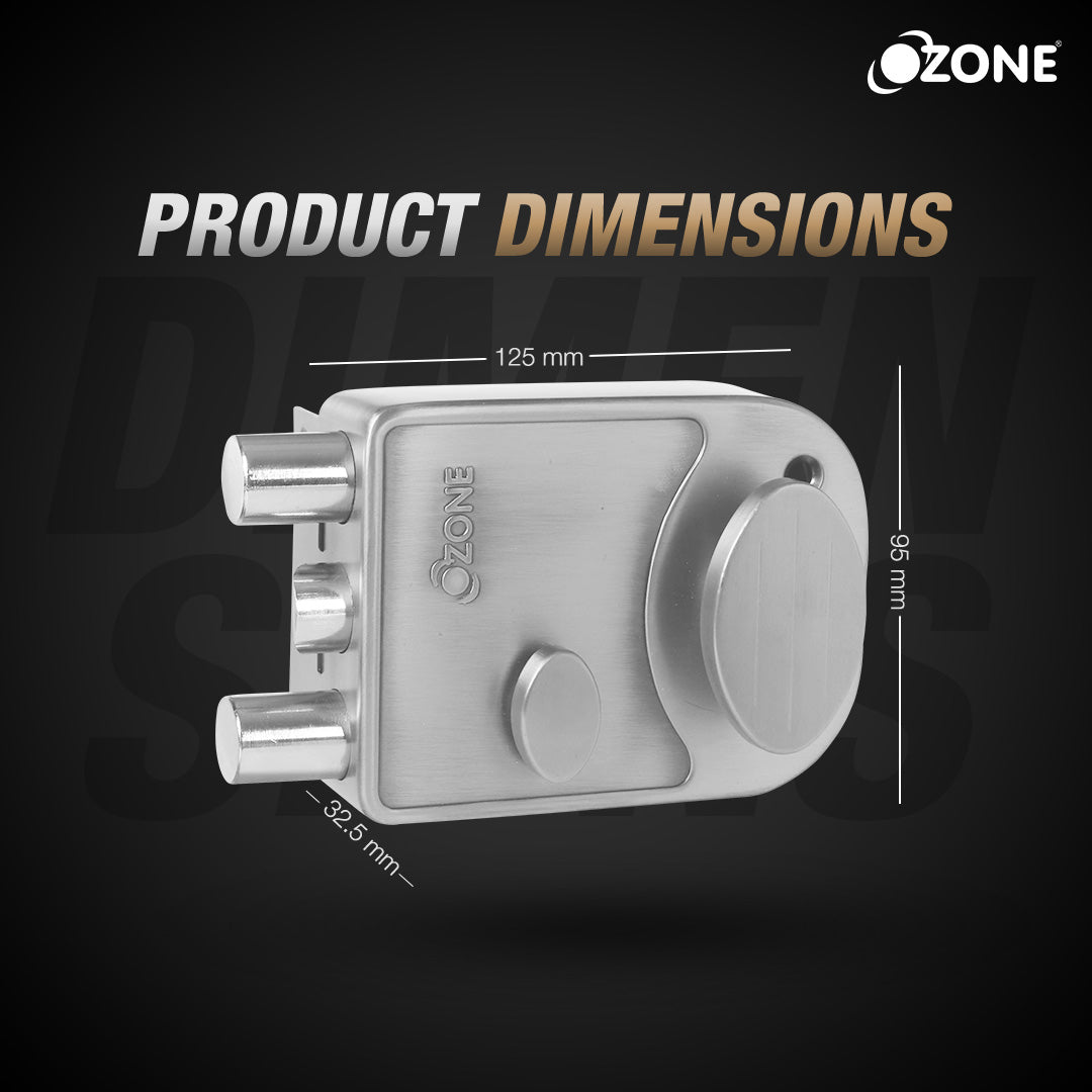 Ozone Night Latch (Single Latch + Double Bolt) for Inside and Outside-opening Doors | Door Thickness: 30-70mm