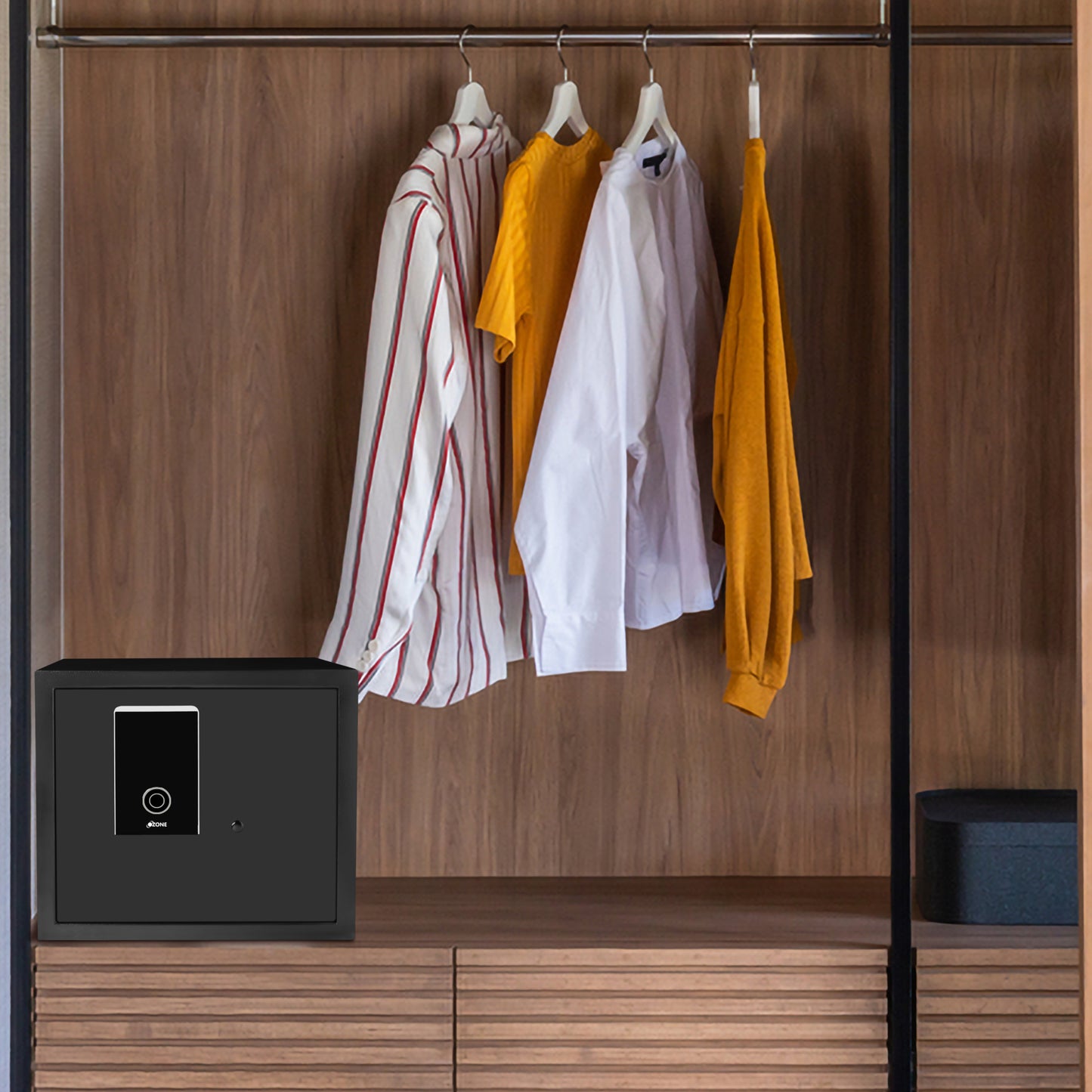 Ozone 40.8 Litres Fingerprint Safe Locker for Home & Office – Fingerprint Lock, 2-in-1 Unlocking (Fingerprint & Password), Size: 350H x 400W x 350D mm, Weight: 21.3kg, 2-Year Warranty