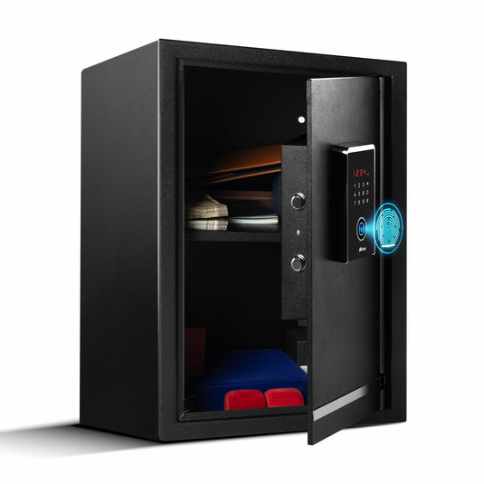 Ozone 55 Litres Fingerprint Safe Locker for Home & Office – Fingerprint Lock, 2-in-1 Unlocking (Fingerprint & Password), Size: 555H x 350W x 360D mm, Weight: 24.7kg, 2-Year Warranty