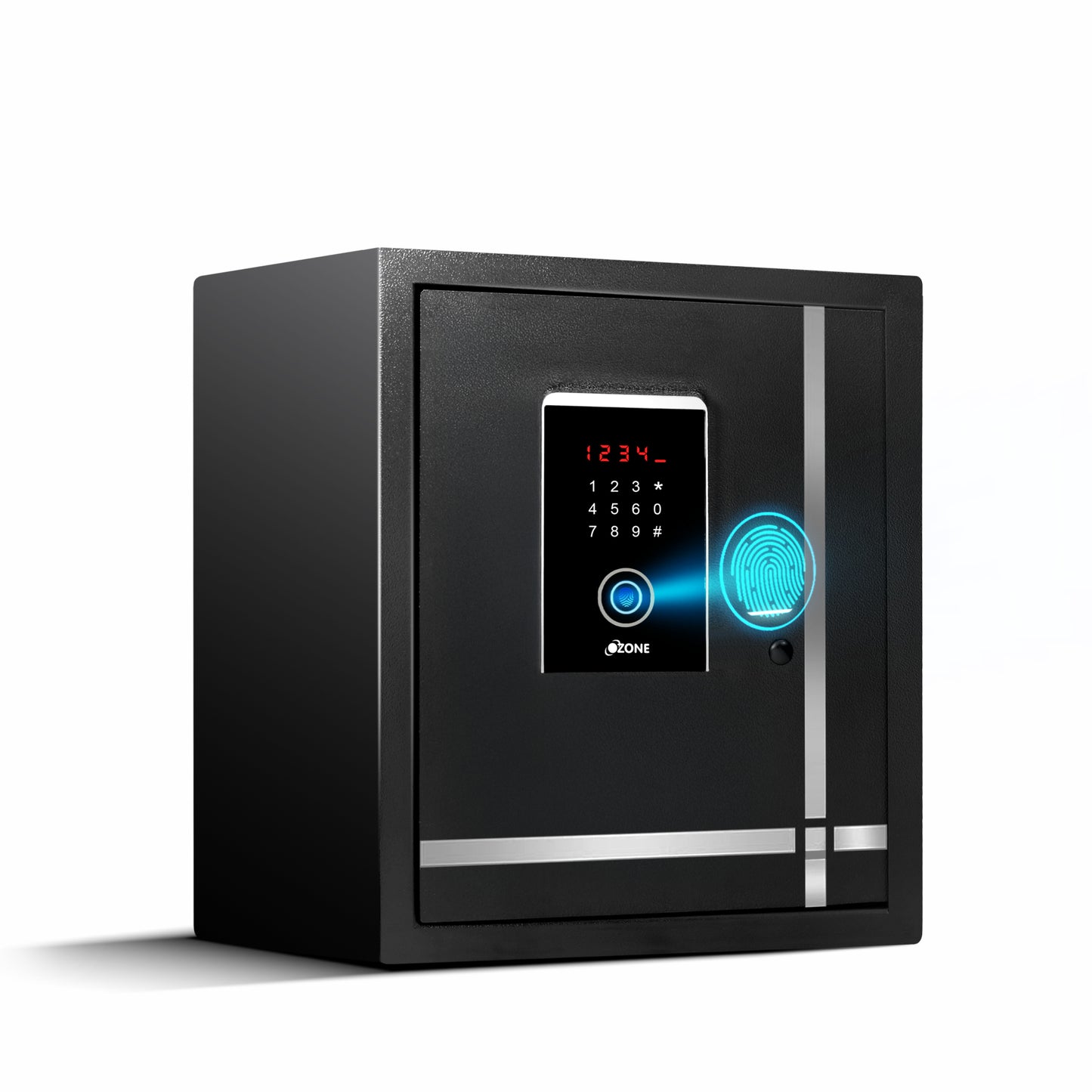 Ozone 40 Litres Fingerprint Safe Locker for Home & Office – Fingerprint Lock, 2-in-1 Unlocking (Fingerprint & Password), Size: 420H x 350W x 360D mm, Weight: 20.4kg, 2-Year Warranty