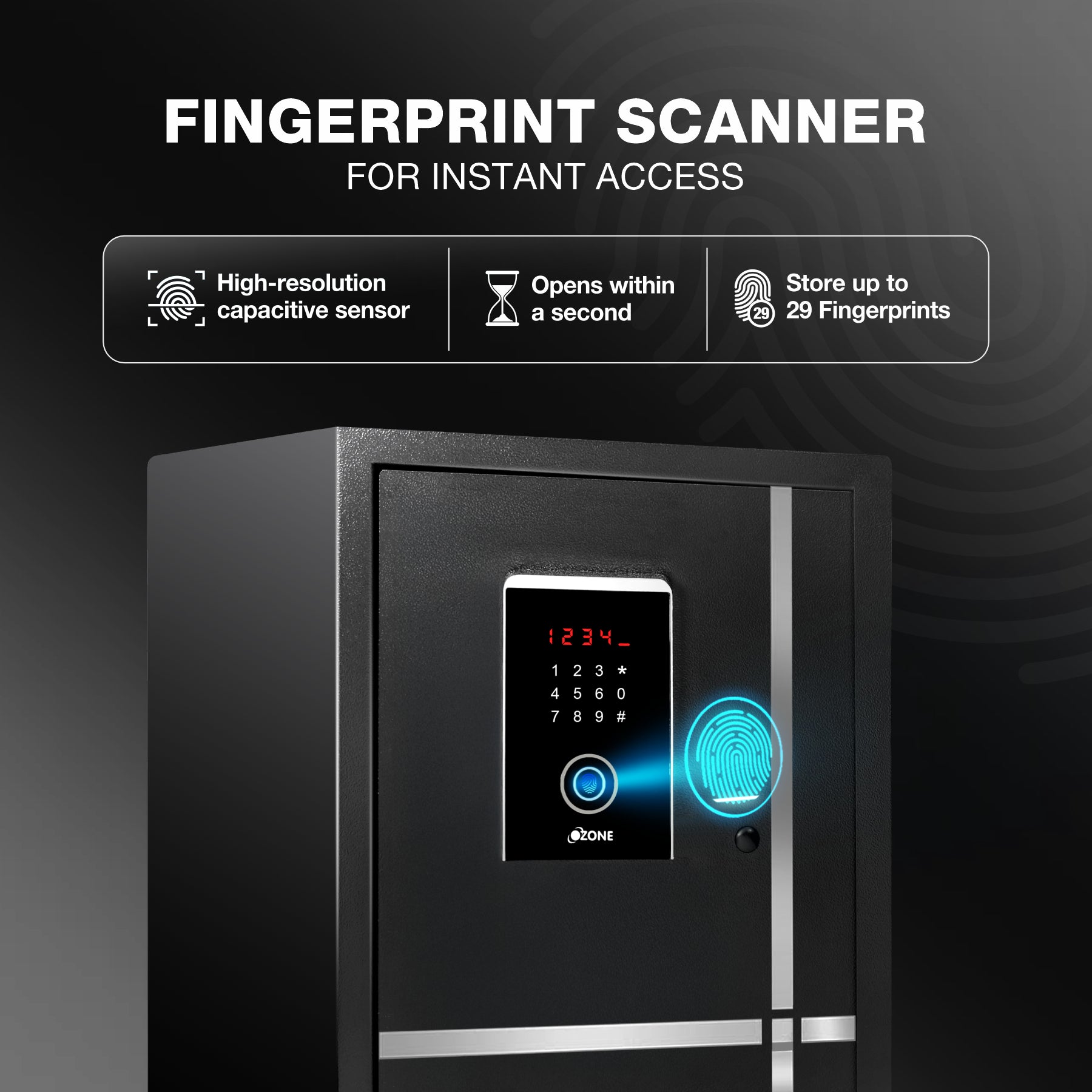 Buy Ozone Safilo Bio - 1 - 40L Digital Safe Locker - Ozokart