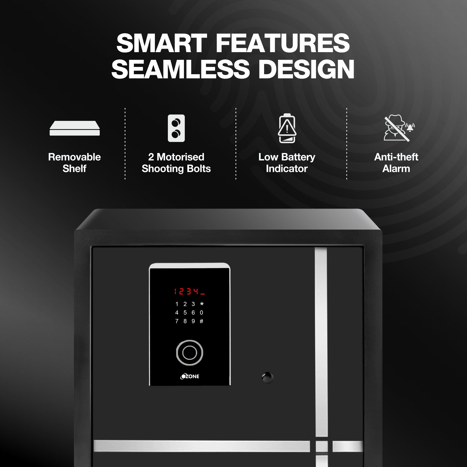 Ozone Safilo Bio- X | Fingerprint Safe | 40.8 Litres