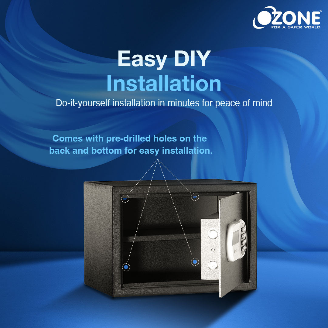 Ozone Digital Safe for Homes & Offices | 2-way Access | Password & Emergency Key (15.9 Ltrs.)
