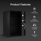 Ozone 95.4 Litres Digital Safe Locker for Home & Office – Digital Lock, 1-Way Unlocking (Password), Size: 650H x 440W x 405D mm, Weight: 34.7kg, 2-Year Warranty - Ozone Group