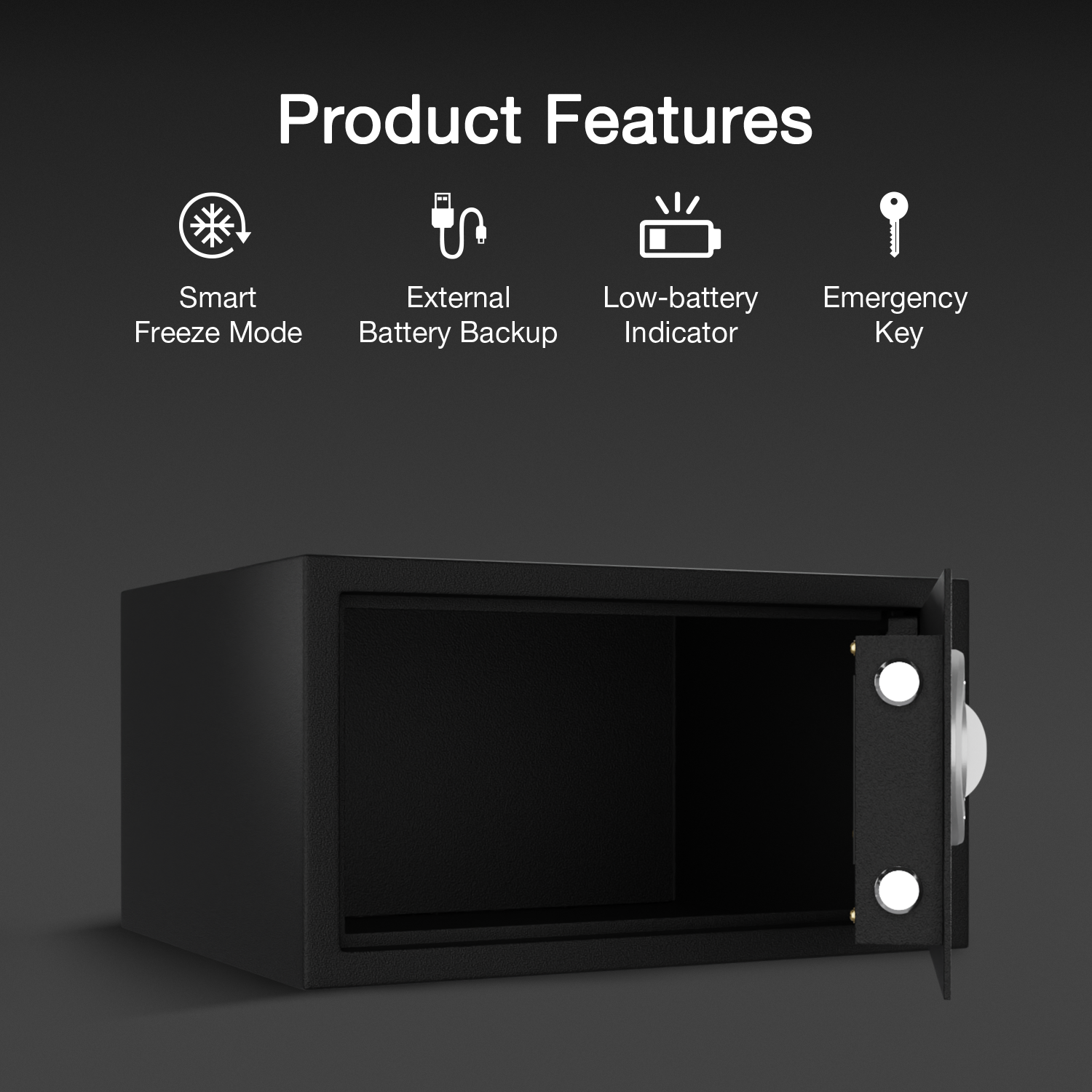 Ozone 34.94 Litres Digital Safe Locker for Home & Office – Digital Lock, 1-Way Unlocking (Password), Size: 250H x 455W x 375D mm, Weight: 12.4kg, 2-Year Warranty - Ozone Group