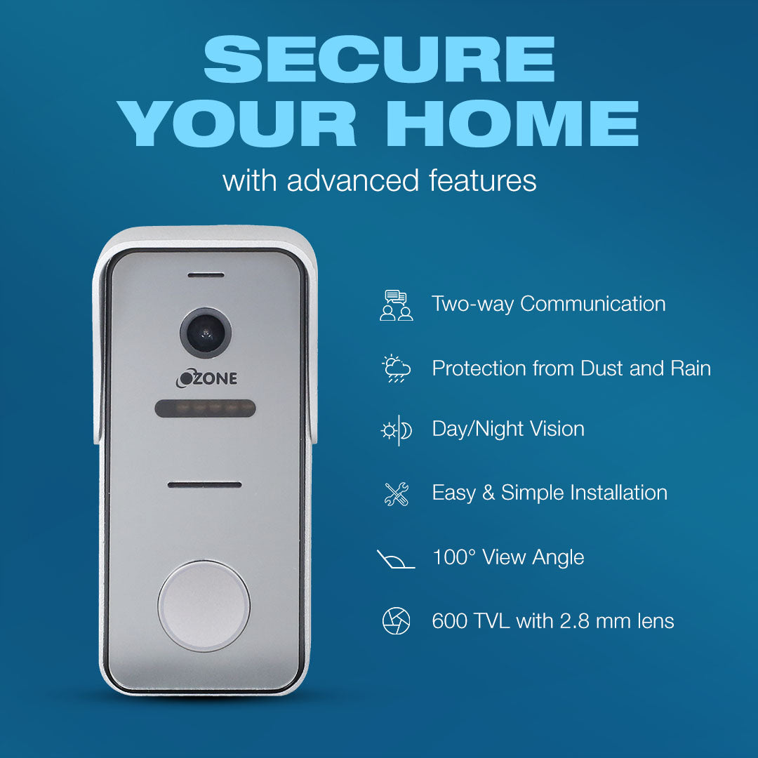 Ozone Single Apartment Video Door Phone with 7" High-resolution Screen - Ozone Group
