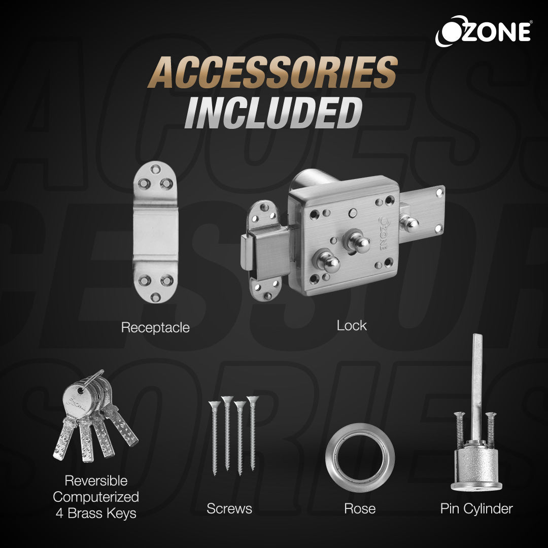 Ozone Night Latch with high strength Dead Bolt | Door Thickness: 40mm