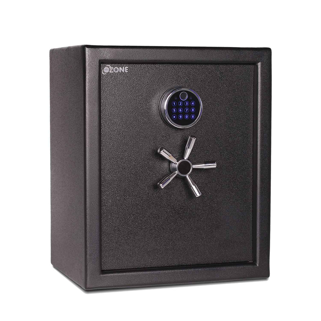 Ozone 78 Litres Anti-burglary Safe Locker for Factories & Warehouses – Fingerprint Lock, 3-in-1 Unlocking (OzoLife App, Fingerprint & Password), Size: 555H x 460W x 360D mm, Weight: 64.34kg, 2-Year Warranty - Ozone Group